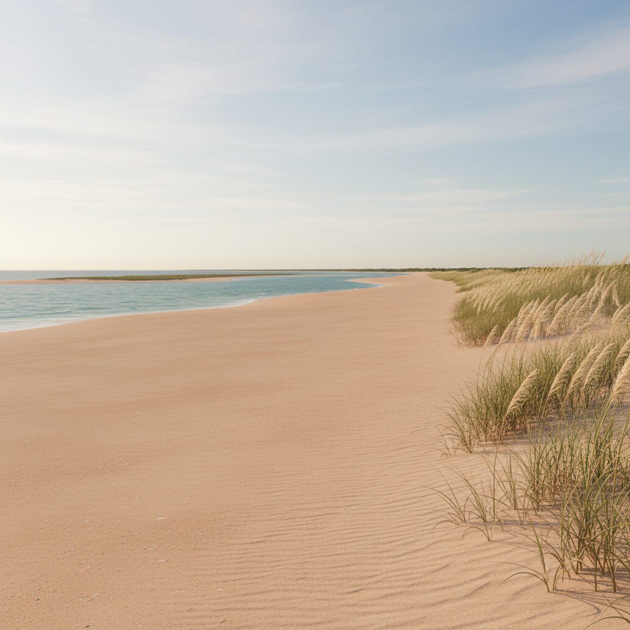 Illustration of a shoreline like Anastasia State Park