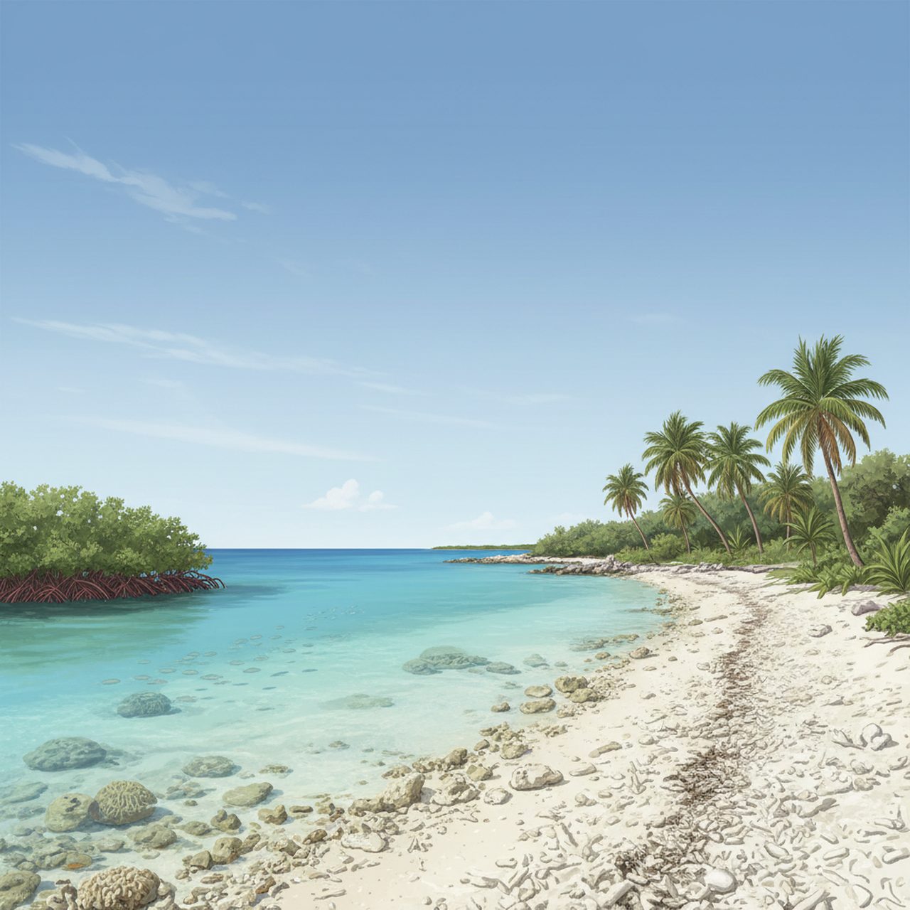 Fort Zachary Taylor Historic State Park shoreline