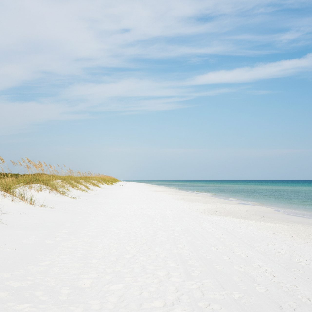 Okaloosa Island Beach shoreline
